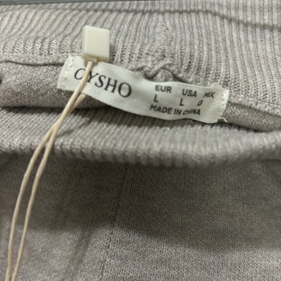 Oysho Side Rib Straight Leg Knit Trousers Size Large - Picture 4 of 6